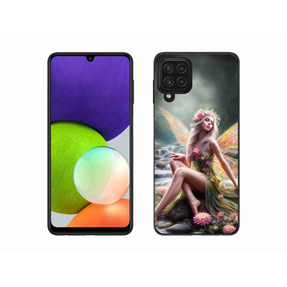 Gél borítás mmCase Samsung Galaxy A22 4G - pillangó nő 1