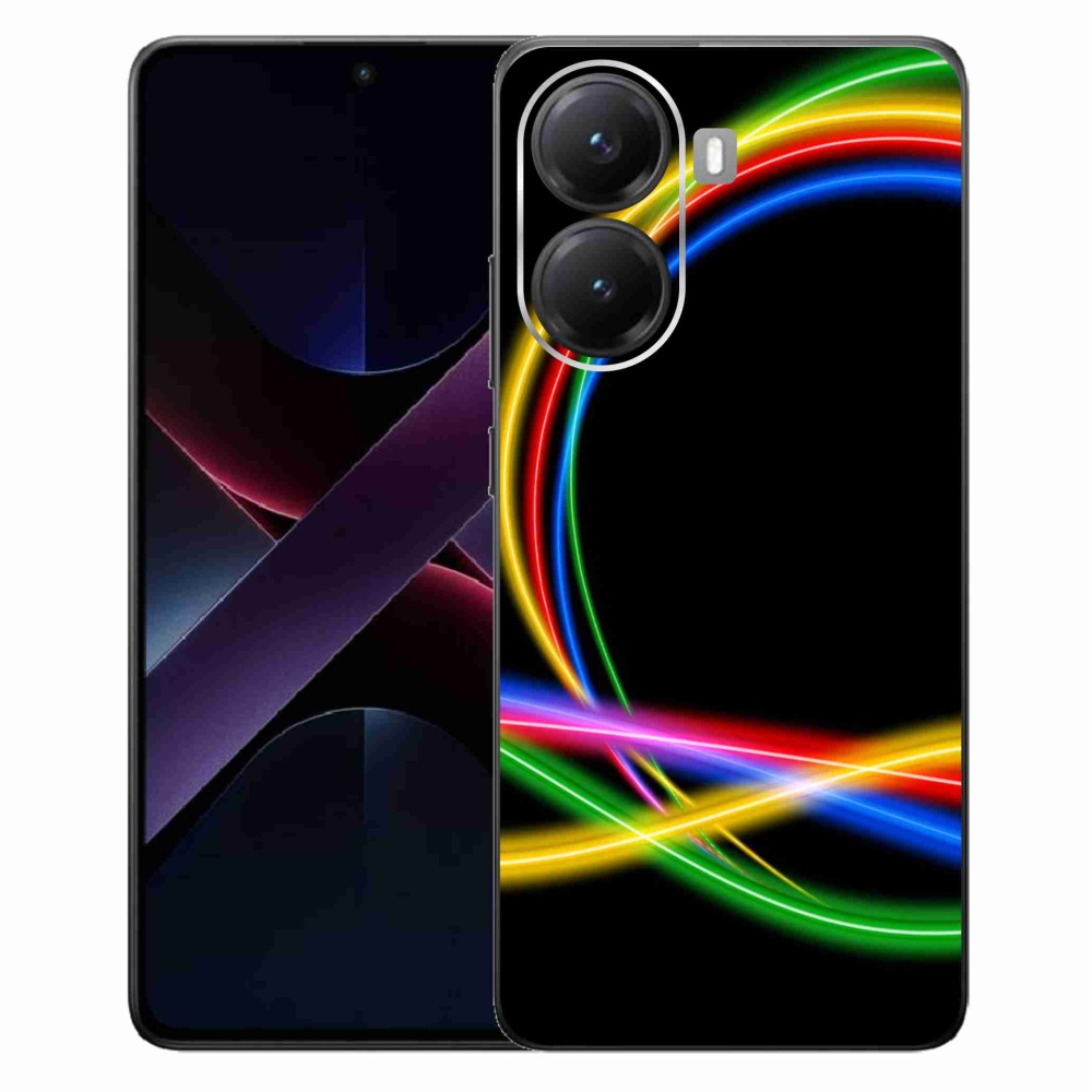 Gél borítás mmCase a Xiaomi Poco X7 Pro 5G számára - neon körök