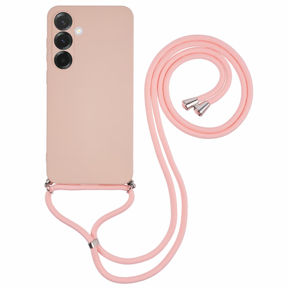 Bélelt zselés tok húzózsinórral Samsung Galaxy A17 4G/5G - rózsaszínű