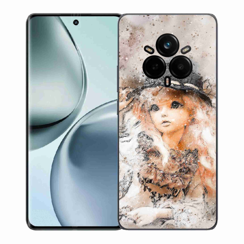 Gél borítás mmCase a Realme 14 Pro+ 5G készülékhez - lány sapkával