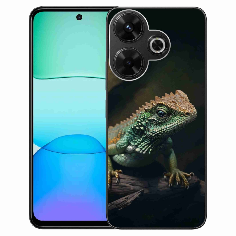 Gél borítás mmCase a Xiaomi Redmi 13 4G/Poco M6 4G - gyík - számára