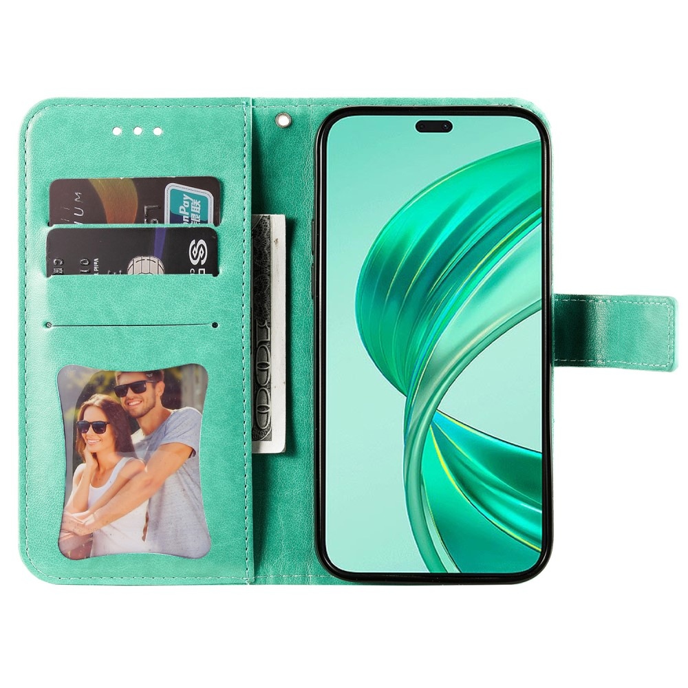 Mandala könyvtáska Honor X8b-hez - teal színű