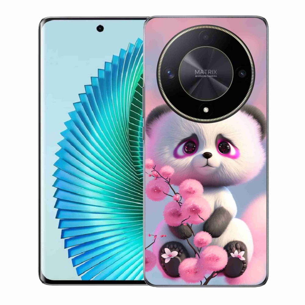 Gél borítás mmCase a Honor Magic 6 Lite 5G számára - aranyos panda 1