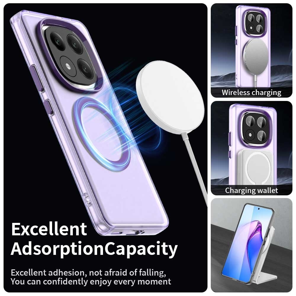 Candy zselés tok MagSafe-val Xiaomi Redmi Note 14 Pro+ 5G - lila