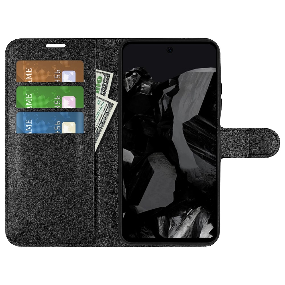 Litchi könyv tok Google Pixel 9 Pro XL-hez - fekete