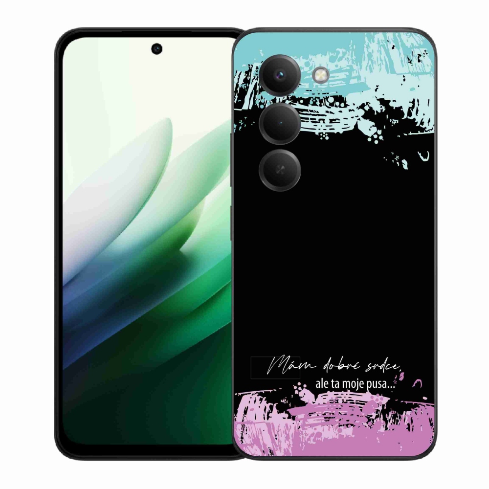 Gél borító mmCase a Xiaomi Redmi 15 5G-hez - vicces szöveg 3 fekete háttérrel