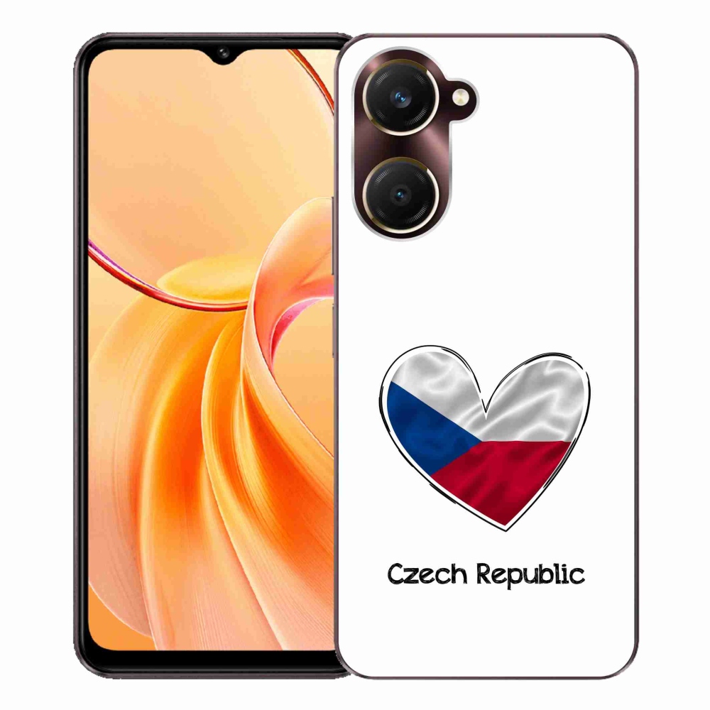 Gél borító mmCase a Vivo Y28s 5G - zászló szív fehér háttérrel