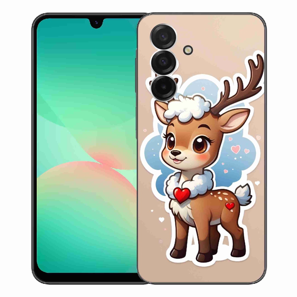 Zselés borítás mmCase Samsung Galaxy A26 5G - rajzfilm rénszarvashoz