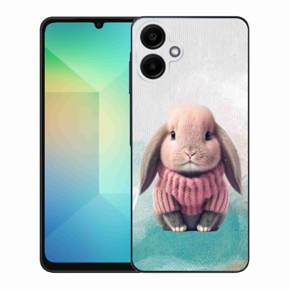 Gél borítás mmCase Samsung Galaxy A06 4G - nyúl pulóverben