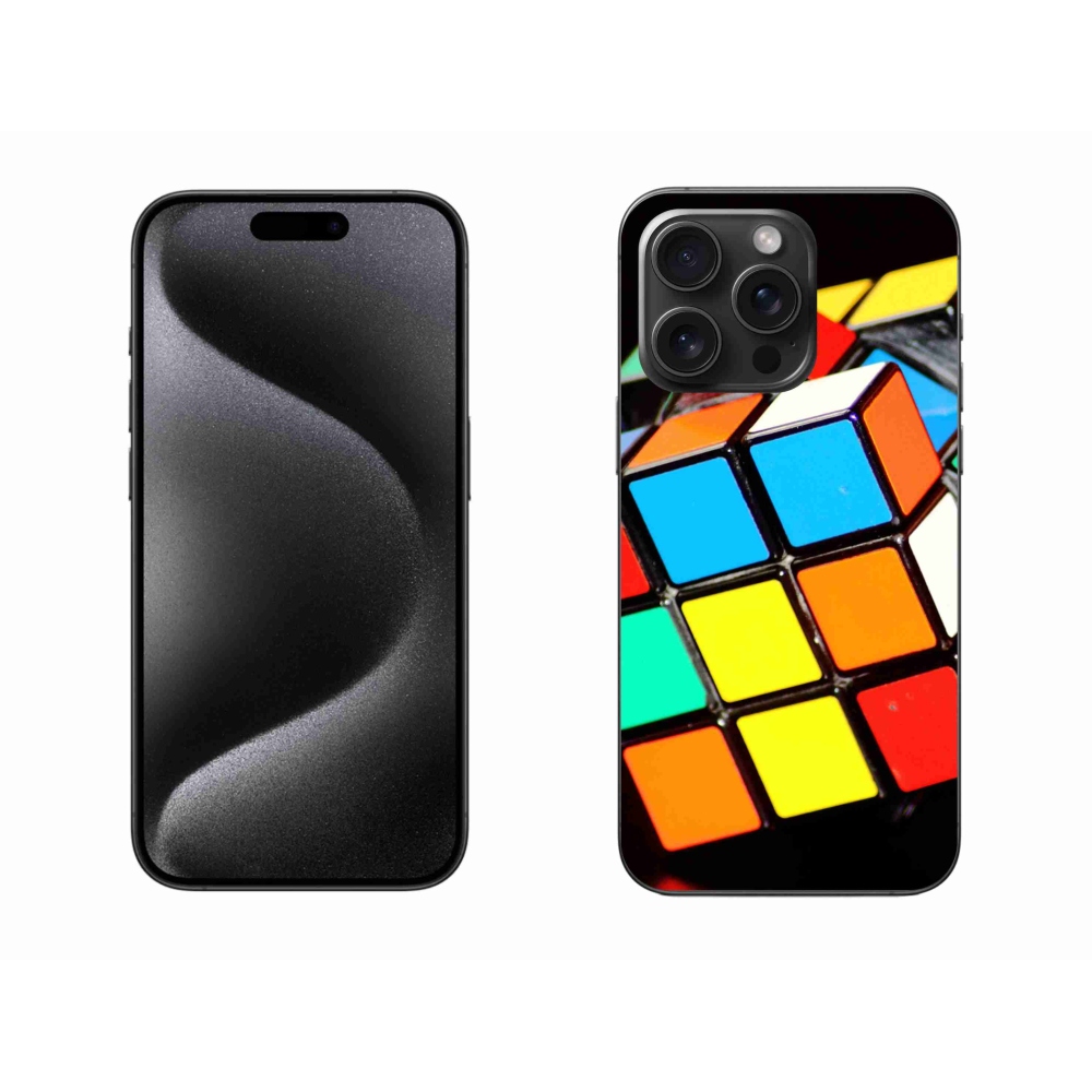 Gél tok mmCase iPhone 15 Pro Max készülékhez - Rubik-kocka