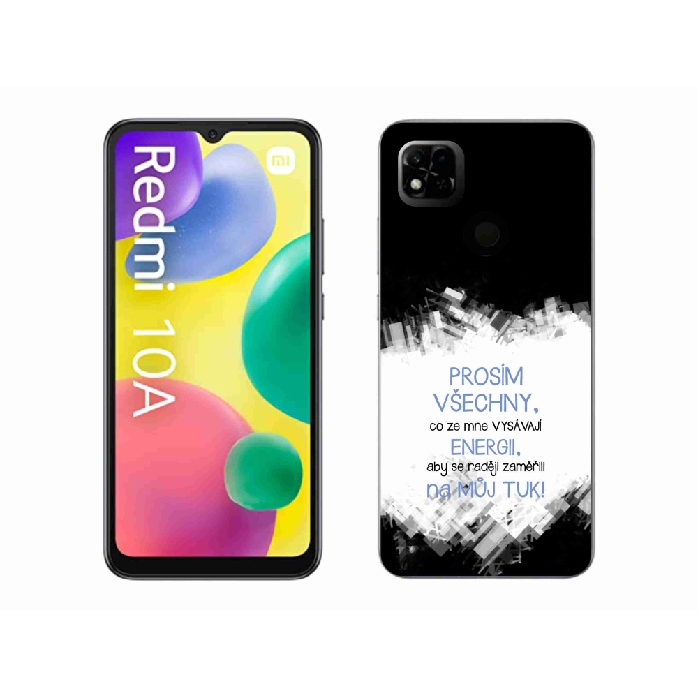 Gél borító mmCase a Xiaomi Redmi 10A - vicces szöveg 1 kék