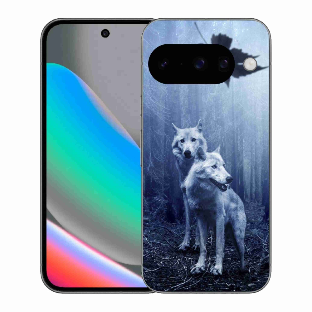 Gél borítás mmCase a Google Pixel 10 számára - farkasok az erdőben