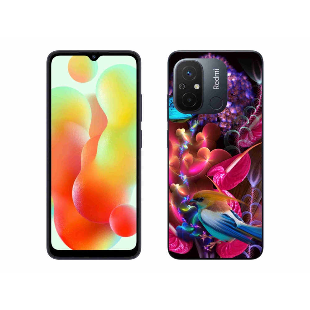 Gél borító mmCase a Xiaomi Redmi 12C-hez - színes virágok