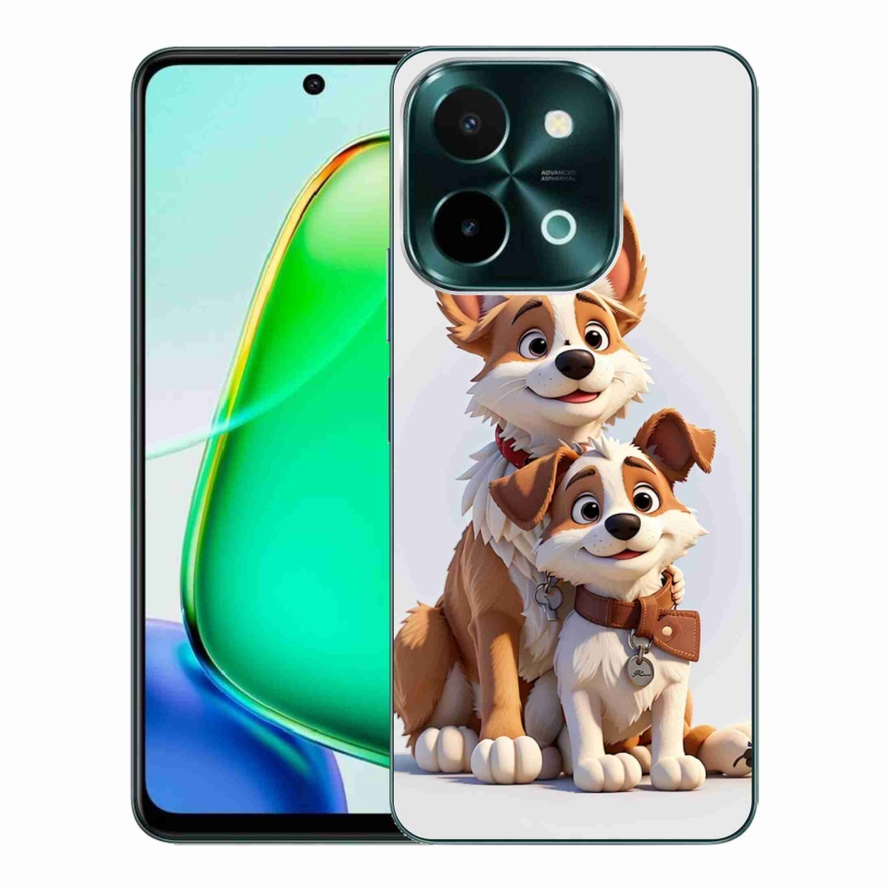 Gélburkolat mmCase a Vivo Y28-on - kutyák rajzolása