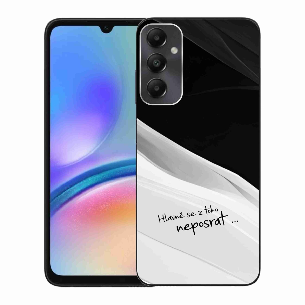 Gél borító mmCase Samsung Galaxy A05s készülékhez - vicces szöveg 13 fehér és fekete háttérrel