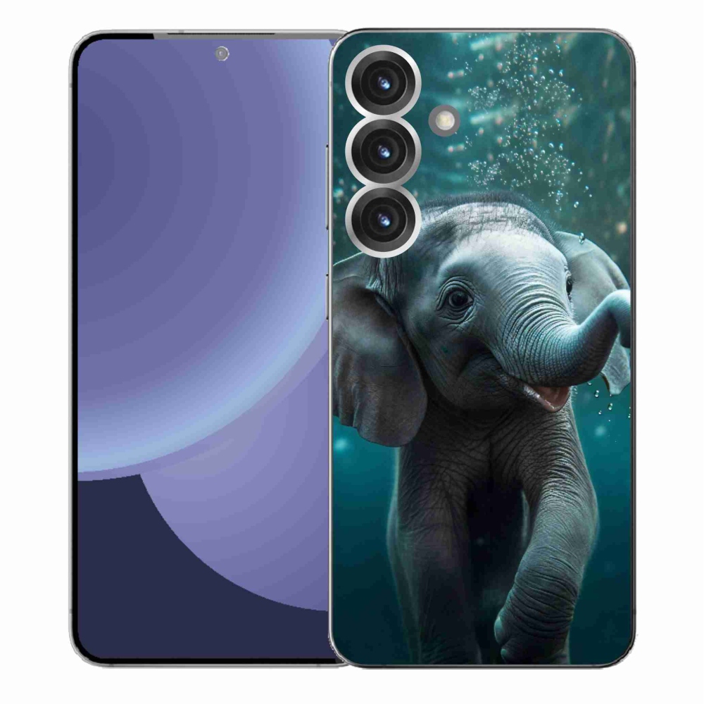 Zselés borítás mmCase Samsung Galaxy S25+ - elefánt a víz alatt