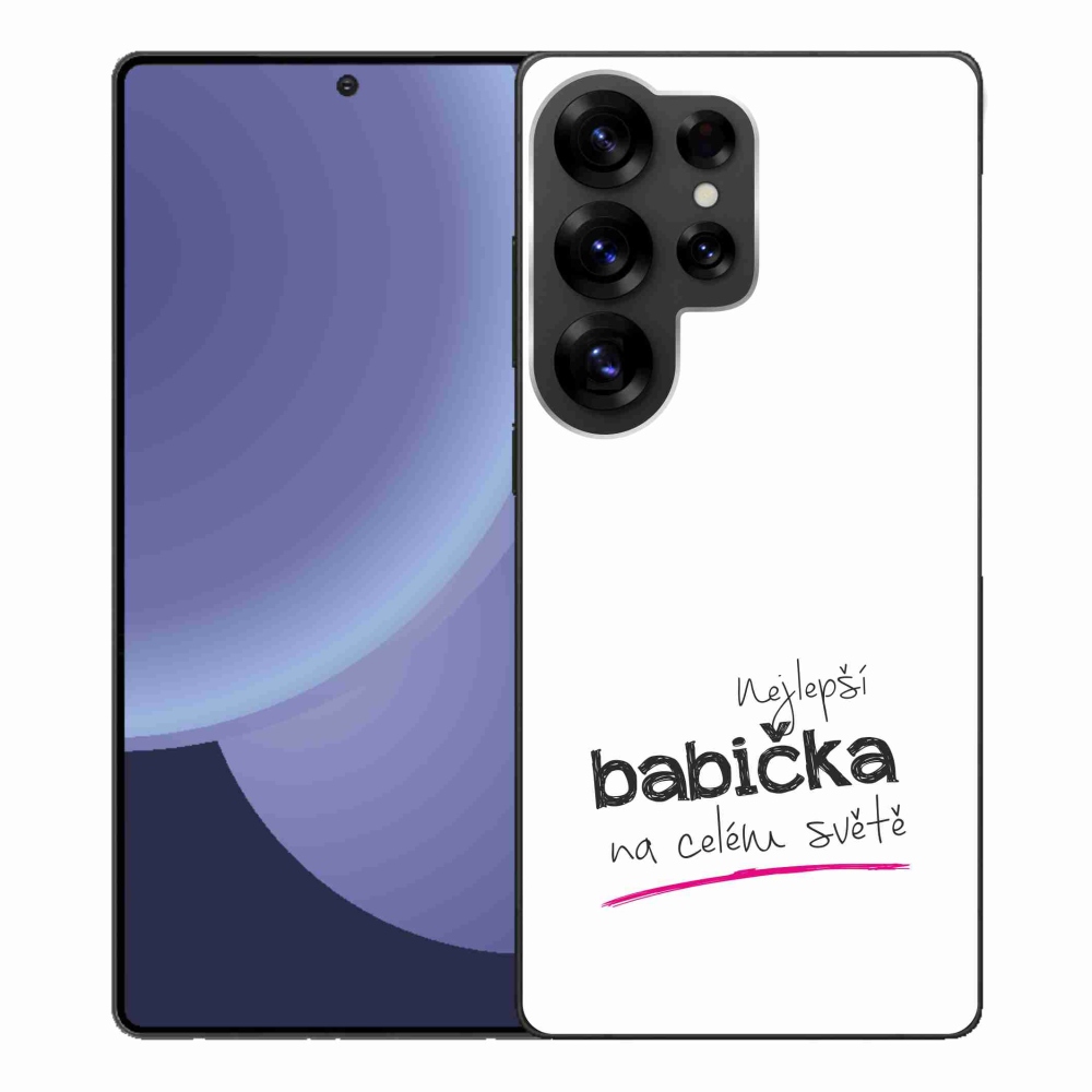 Gél borító mmCase Samsung Galaxy S25 Ultra - a legjobb nagymama 4 fehér háttérrel