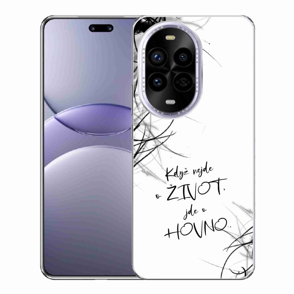 Gél borító mmCase a Huawei Nova 13 Pro 5G készülékhez - vicces szöveg 16 fehér háttér