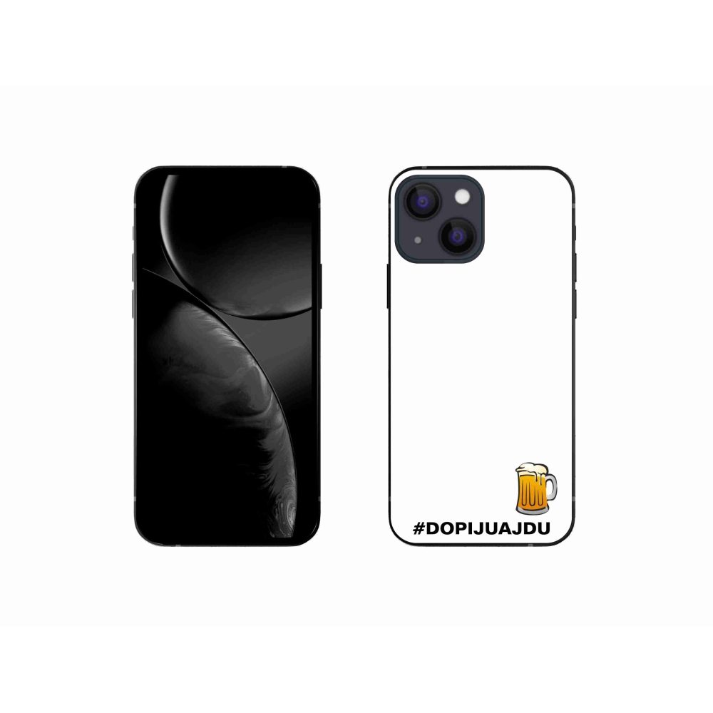 Gél borítás mmCase iPhone 13 mini 5.4 - sör motívum 1 fehér háttér