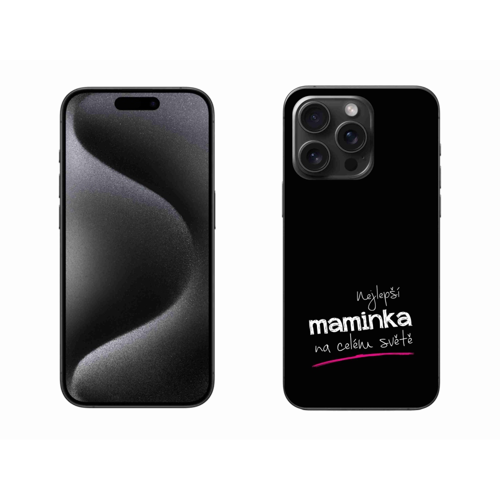 Gél borítás mmCase iPhone 15 Pro Max készülékhez - Legjobb anya 4 fekete háttér