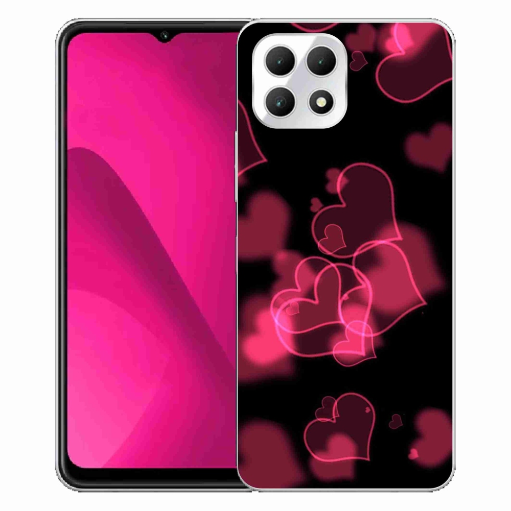 Zselés borítás mmCase a T-Mobile T Phone 2 készülékhez - piros szívek