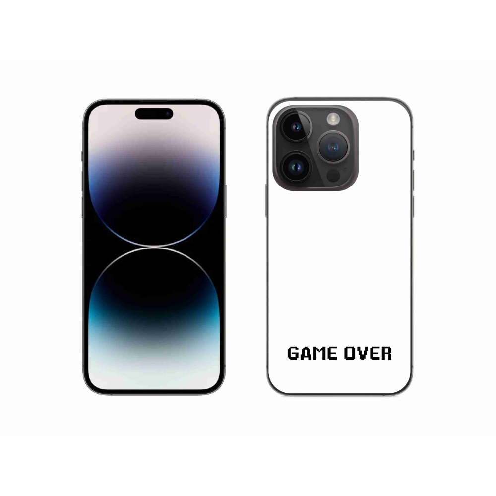 Zselés borítás mmCase iPhone 14 Pro 6.1 készülékhez - játék fehér háttéren