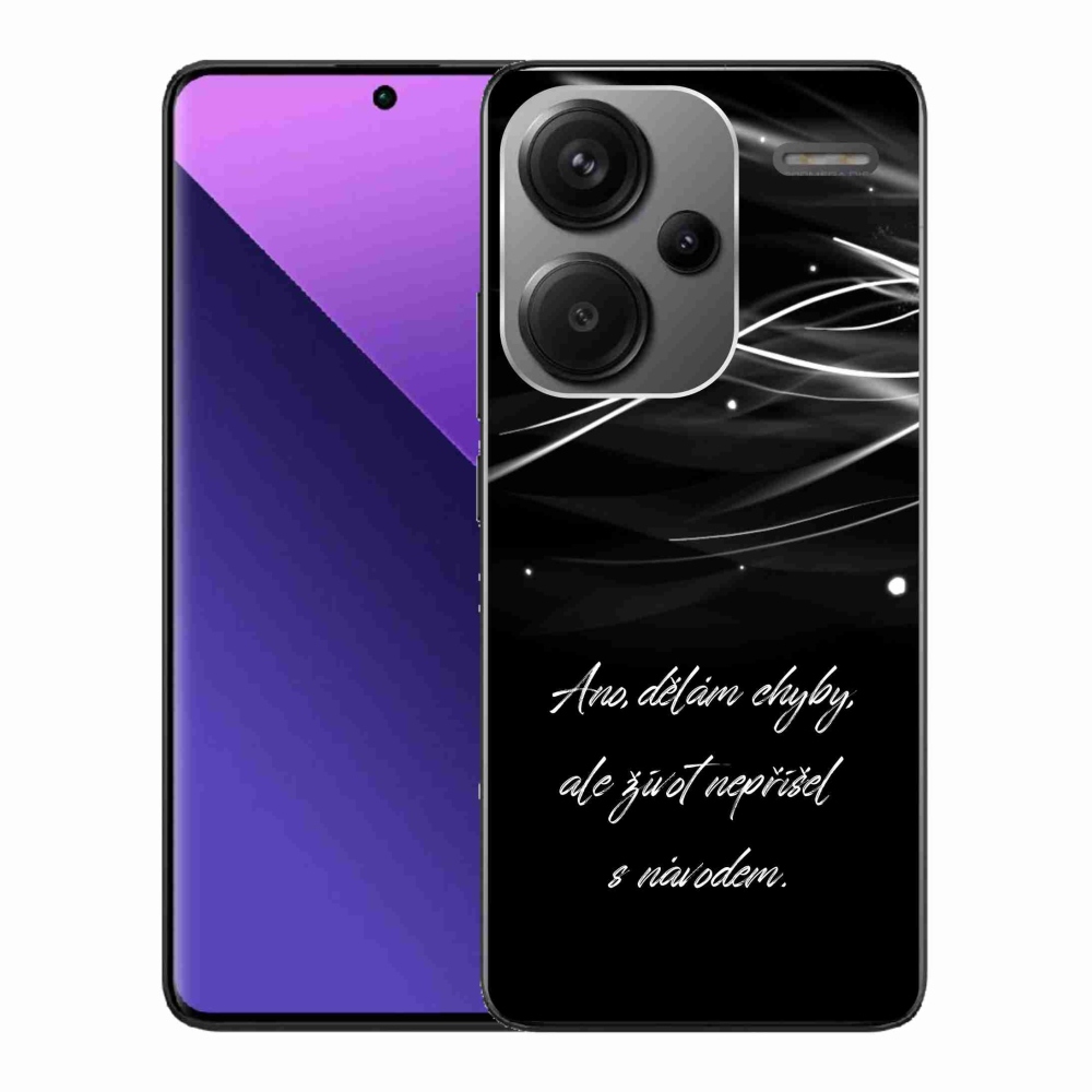Gél borítás mmCase a Xiaomi Redmi Note 13 Pro+ 5G számára - idézem fekete háttérrel