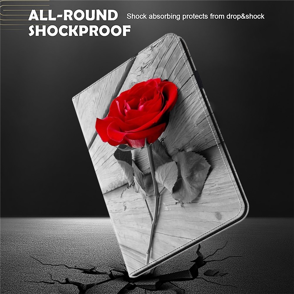 Patts záró tok Xiaomi Redmi Pad SE 8.7 tablethez - vörös rózsa