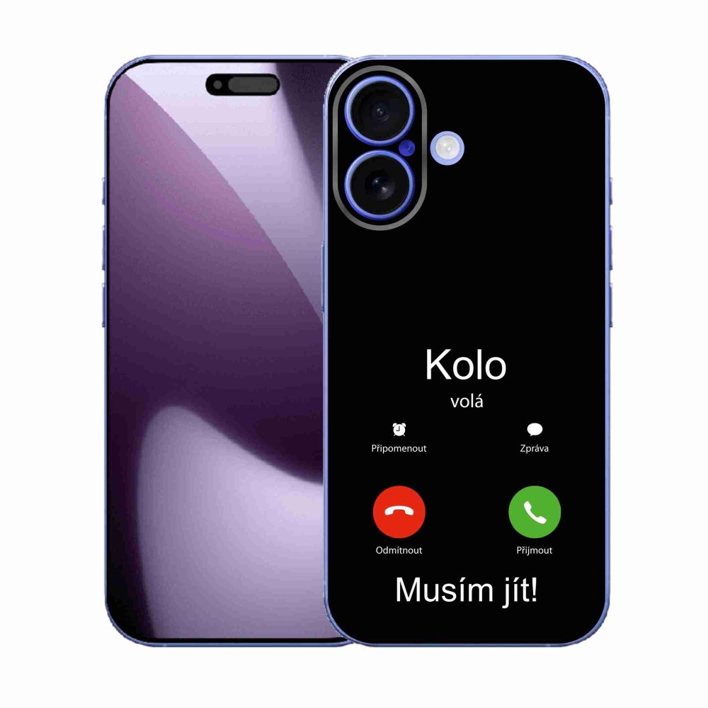 Gél borítás mmCase iPhone 17 készülékhez - kerek hívások fekete háttérrel