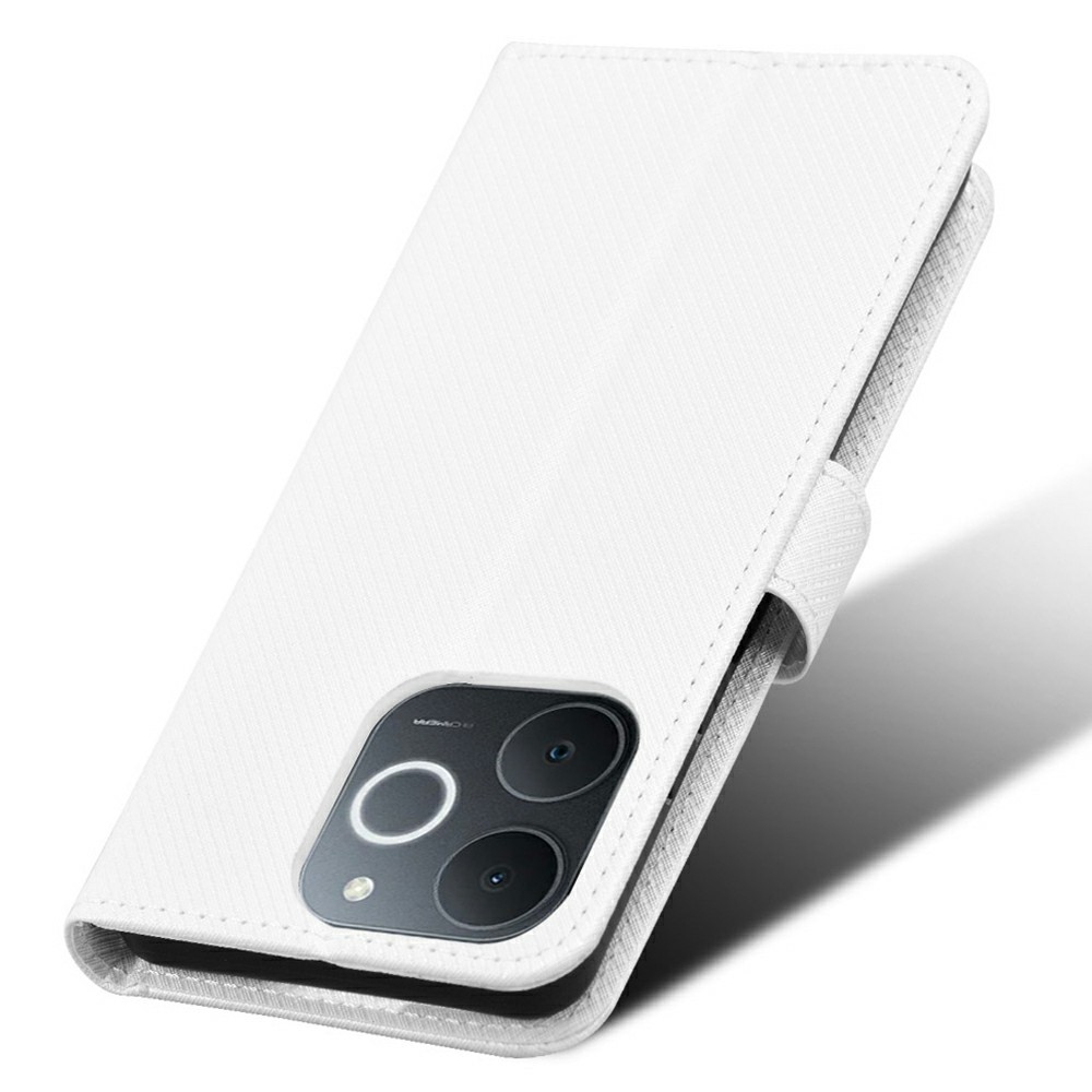 Gyémánt könyvtáska Realme Note 70T-hez - fehér