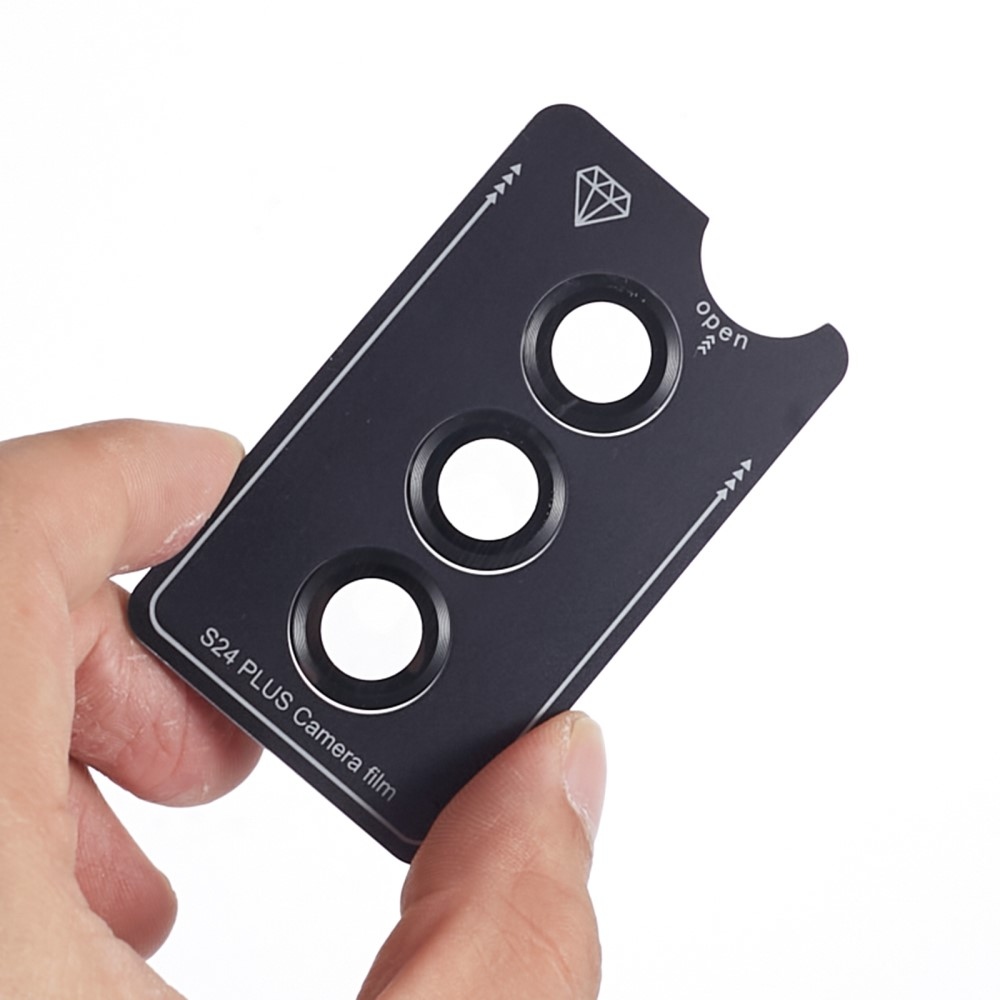 Fém kamera lencse üveg Samsung Galaxy S24+ (különálló üveg) - szürke