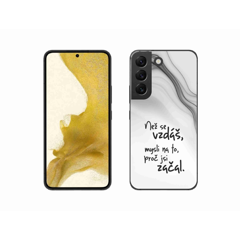 Gél borító mmCase Samsung Galaxy S22 5G - idézet 2 fehér háttér
