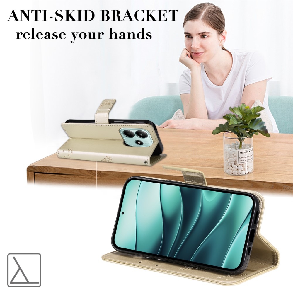 Fák könyve tok Xiaomi Redmi Note 14 5G - arany színű