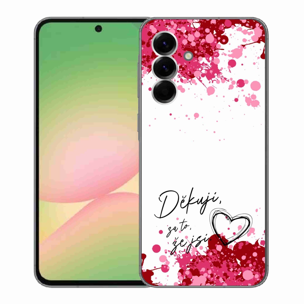 Gél borítás mmCase Samsung Galaxy A56 5G - text in love 2 fehér háttér