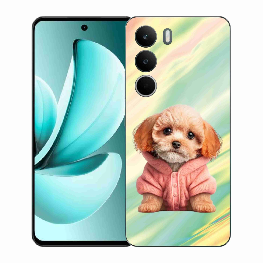 Gél borítás mmCase a Realme C71 készülékhez - kiskutya pulóverben