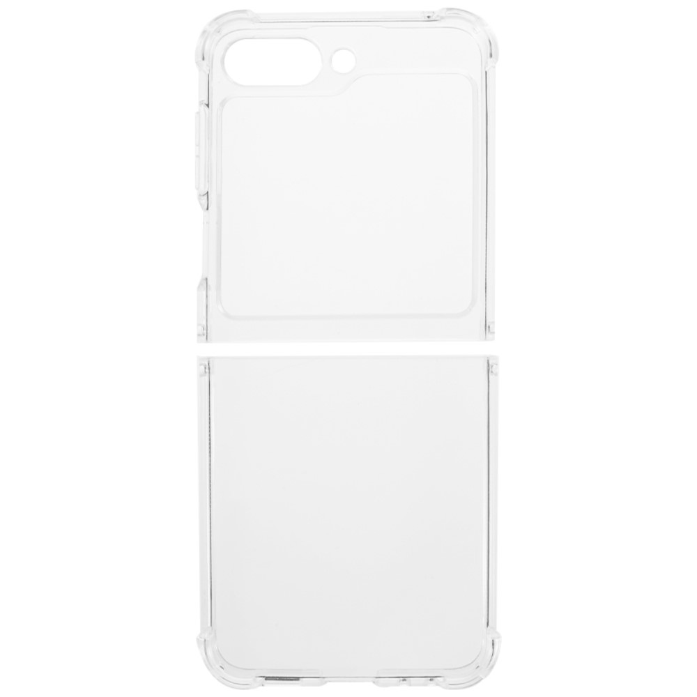 Átlátszó zselés tok megerősített sarkokkal Samsung Galaxy Z Flip5 5G készülékhez - átlátszó