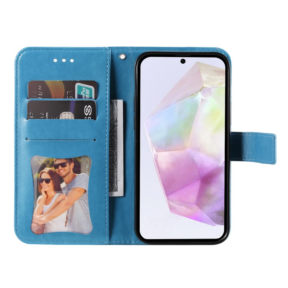 Mandala könyv tok Samsung Galaxy A36 5G készülékhez - kék