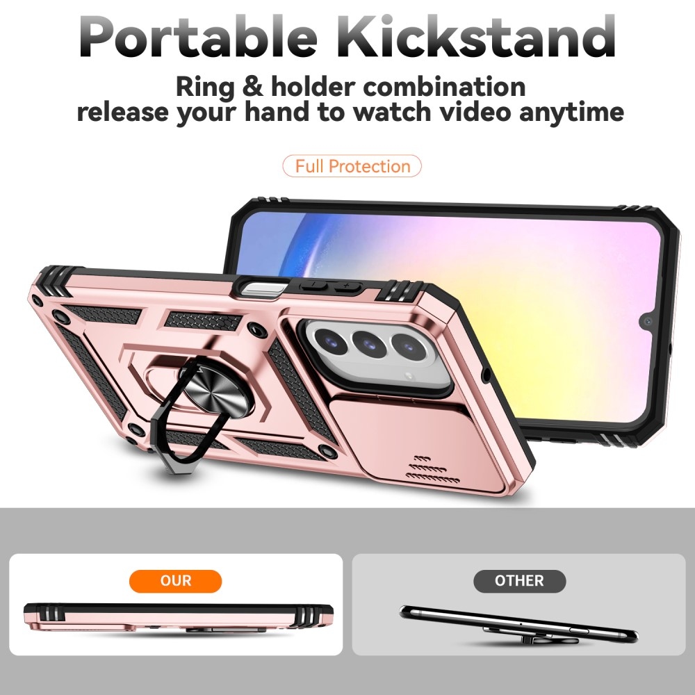 Gyűrűálló borítás Samsung Galaxy A26 5G készülékhez - rózsa arany