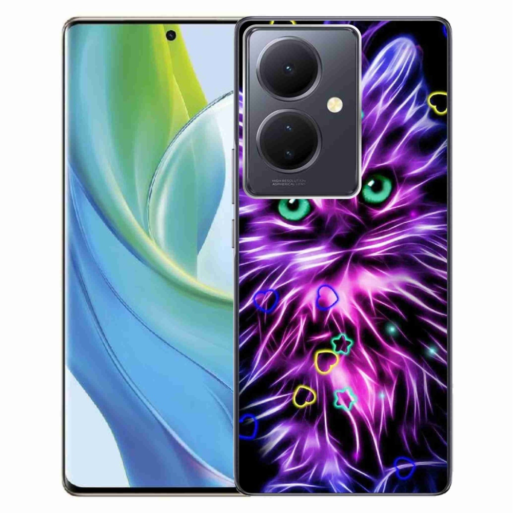 Gél borítás mmCase a Vivo V29 Lite 5G-n - absztrakt macska