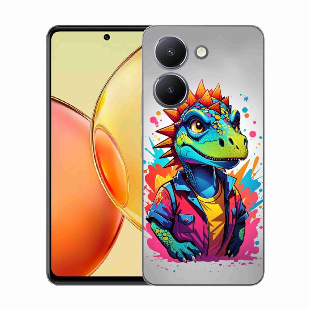 Gél borító mmCase a Vivo Y36-hoz - színes dinoszaurusz