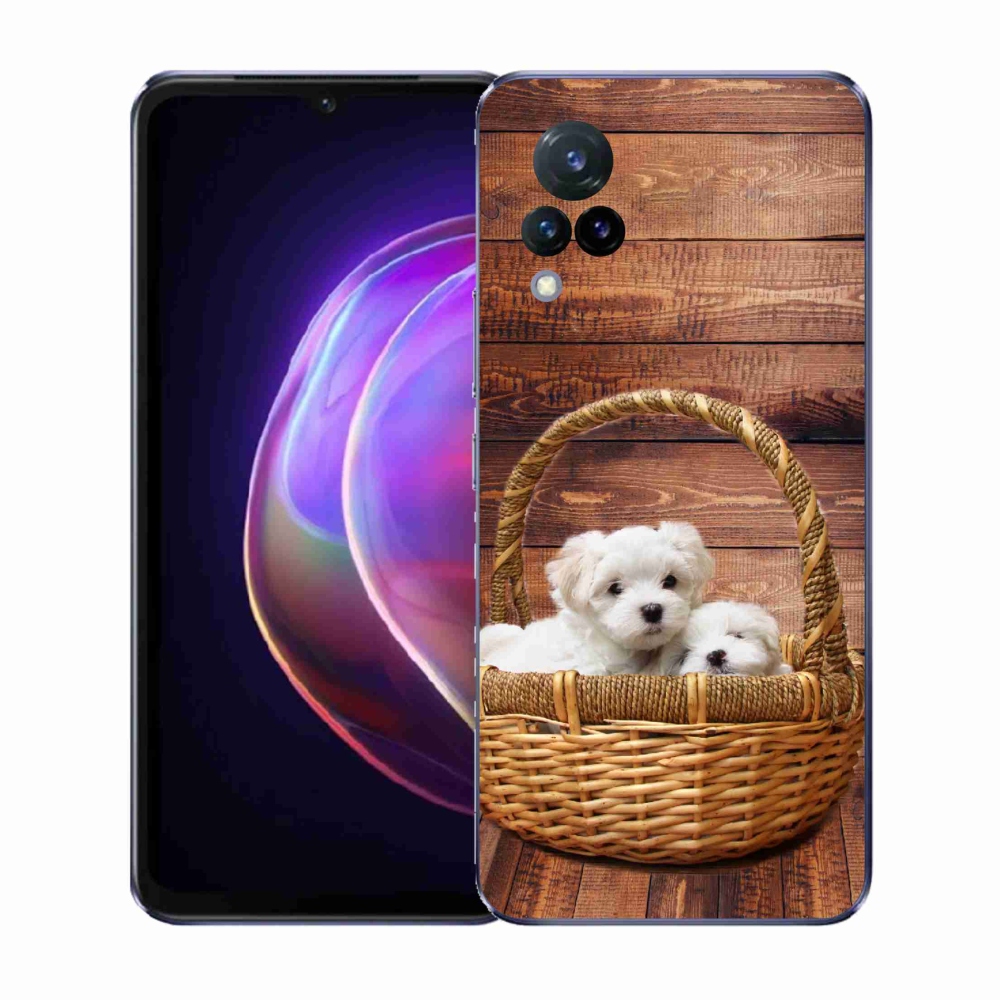 Gél borítás mmCase a Vivo V21 4G/5G készülékhez - kölyökkutyák