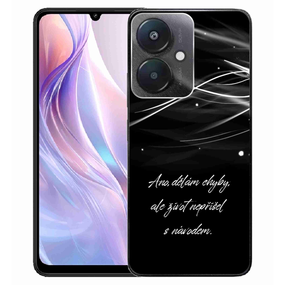 Gél borítás mmCase a Xiaomi Redmi 13C 5G - idézem fekete háttérrel