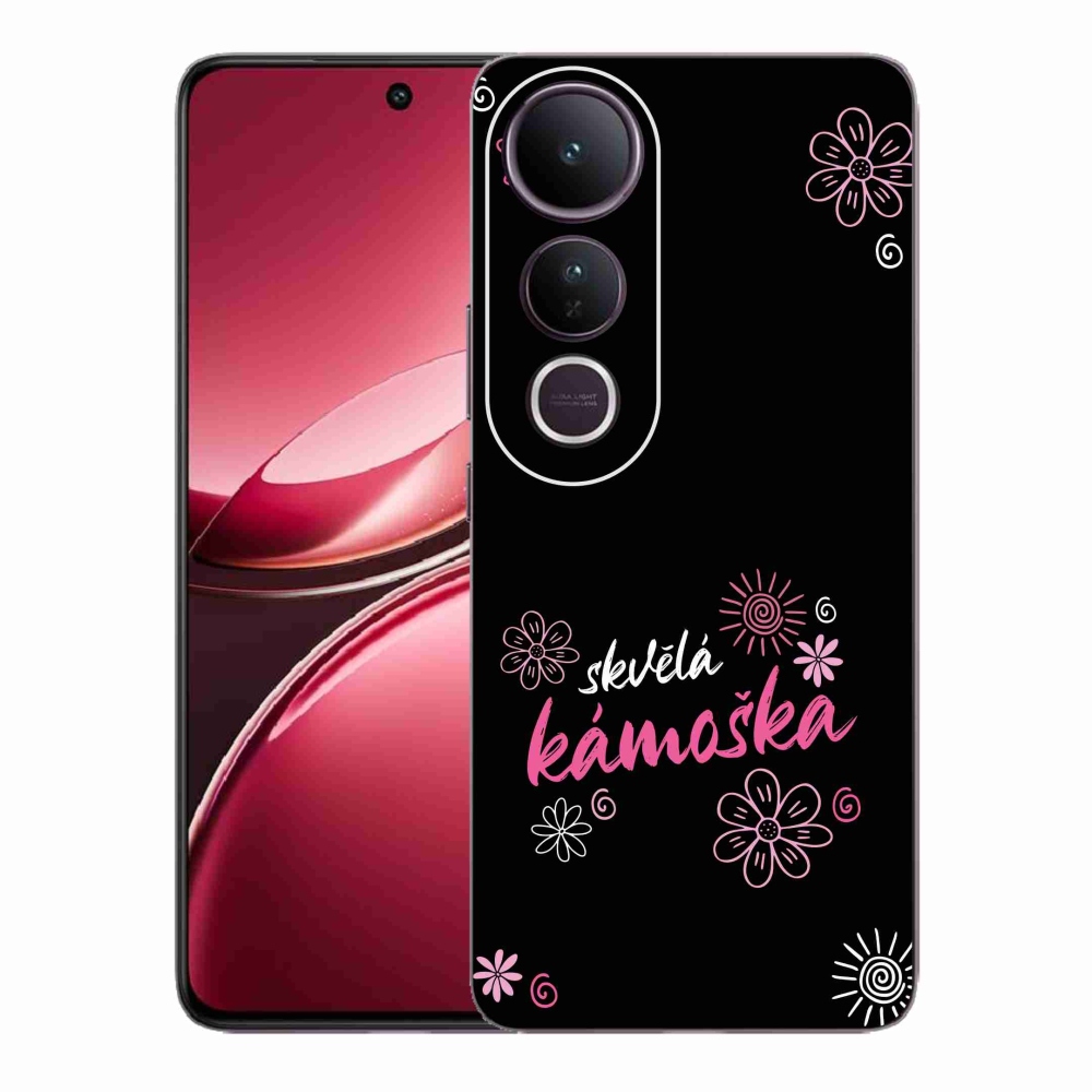 Gél borító mmCase a Vivo V50 Lite 4G/5G - nagyszerű haver fekete háttérrel