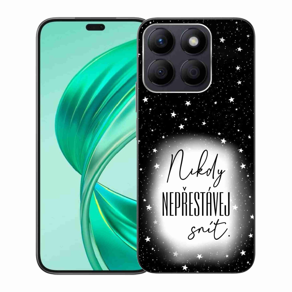 Gél borítás mmCase a Honor X8b készülékhez - Idézet 1 fehér és fekete háttérrel