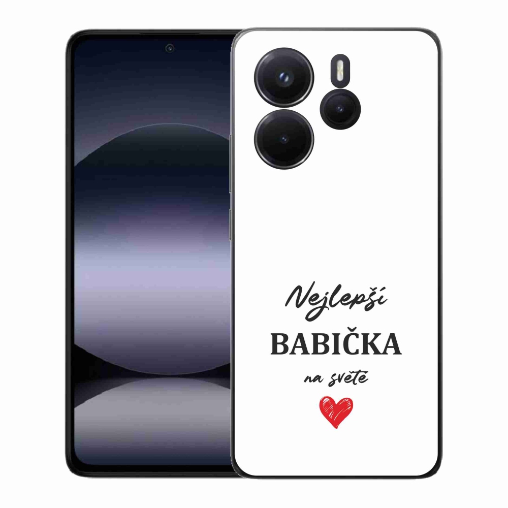 Gél borító mmCase a Xiaomi Redmi Note 14-hez - a legjobb nagymama 1 fehér háttérrel