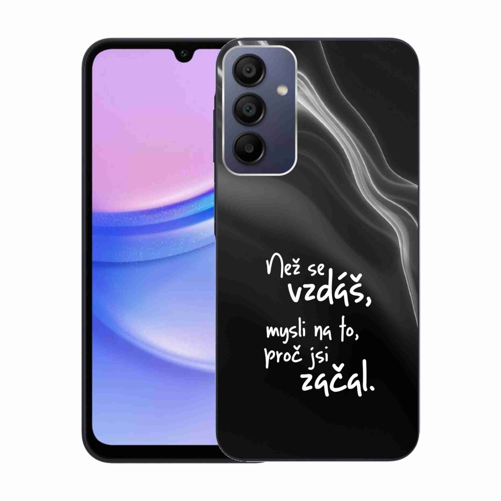Gél borítás mmCase Samsung Galaxy A15 4G/5G - idézet 2 fekete háttér