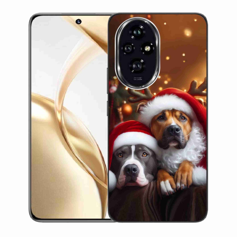 Gél borító mmCase a Honor 200 5G számára - Karácsonyi kutyák