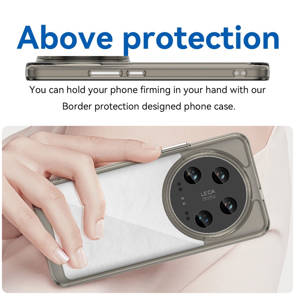 Gél tok fix hátlappal a Xiaomi 14 Ultra számára - szürke