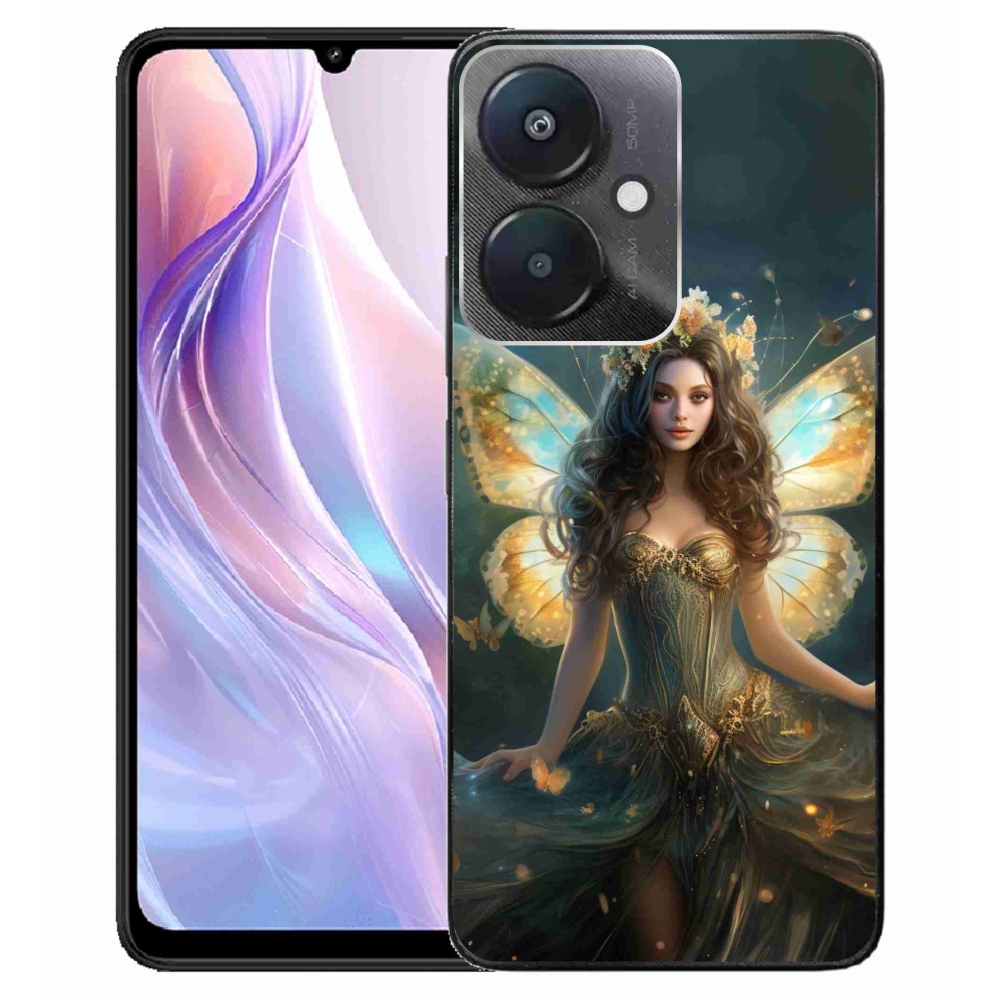 Gél borító mmCase a Xiaomi Redmi 13C 5G számára - pillangó nő