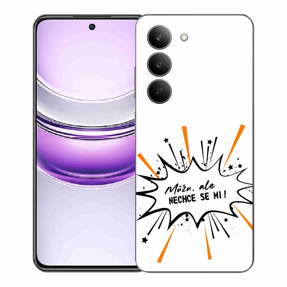 Gél borító mmCase a Realme 14x 5G készülékhez - vicces szöveg 11 fehér háttér